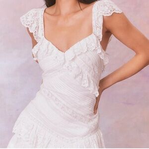 Loveshack fancy bensley dress white floral mini dress